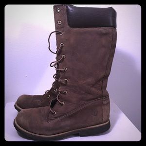 TIMBERLAND Leather Lace Up Calf Boots US W 7 M 5.5